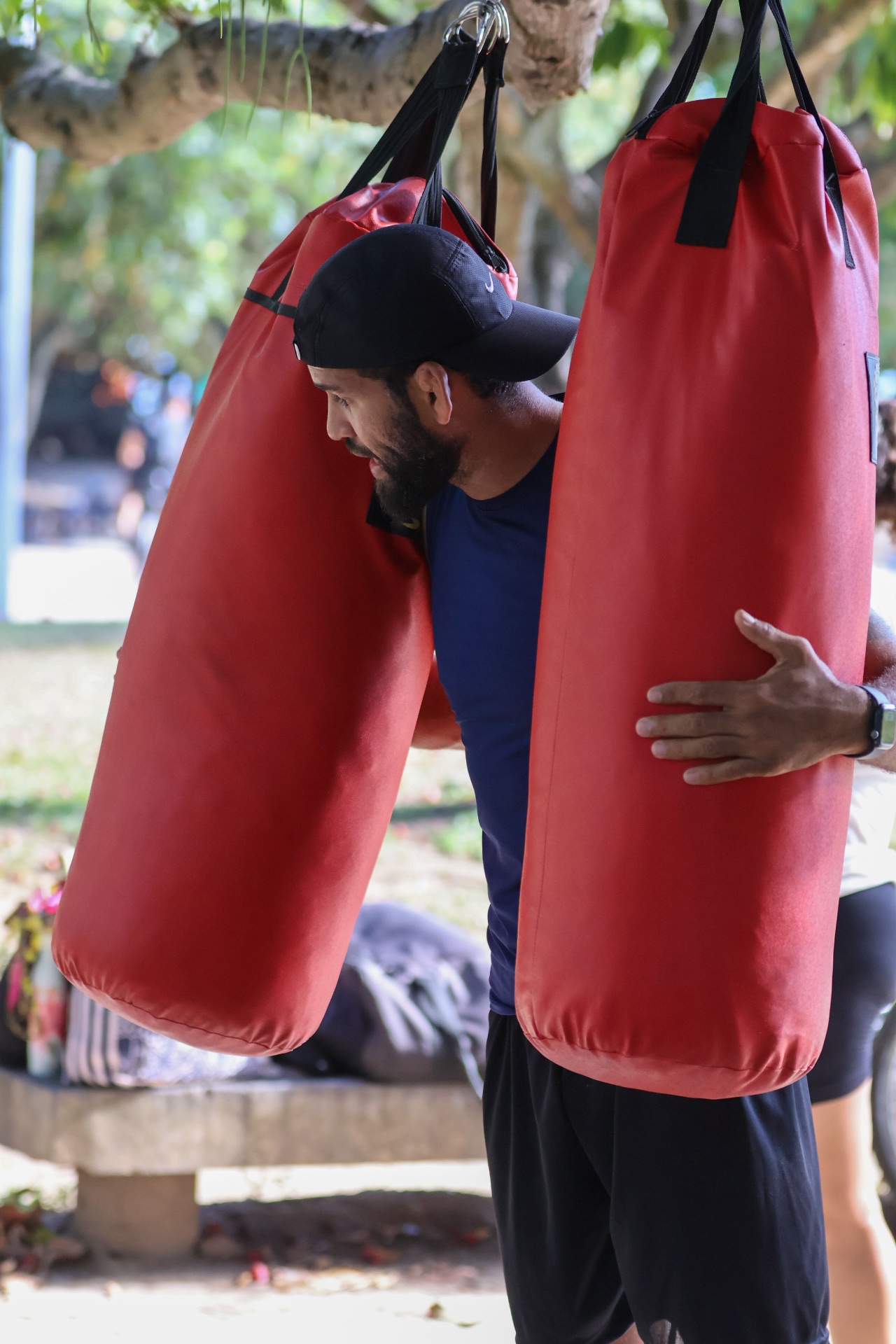 Treino de boxe no Aterro do Flamengo